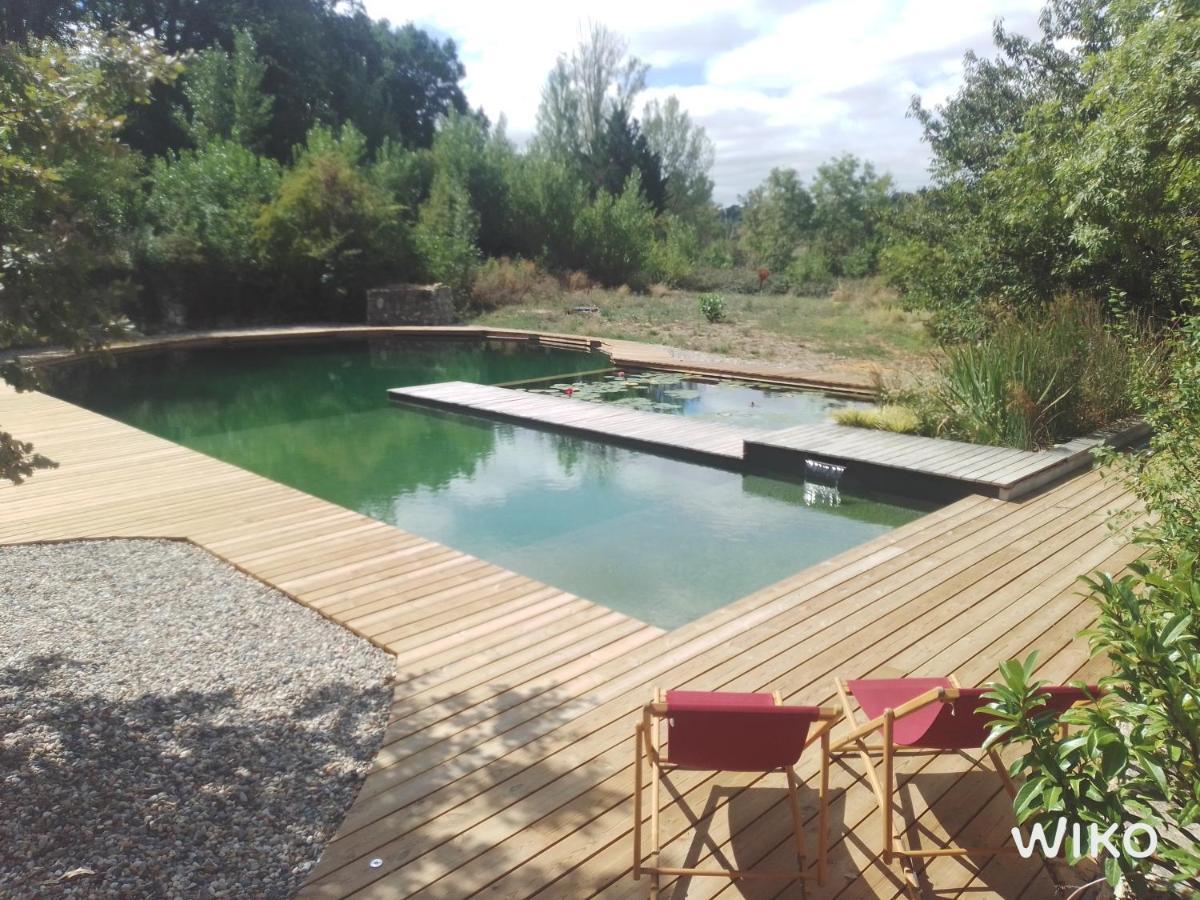 Gite Les Cabanes De Fallot Pour 15 Personnes - Piscine Naturelle L'isle-Bouzon Dış mekan fotoğraf
